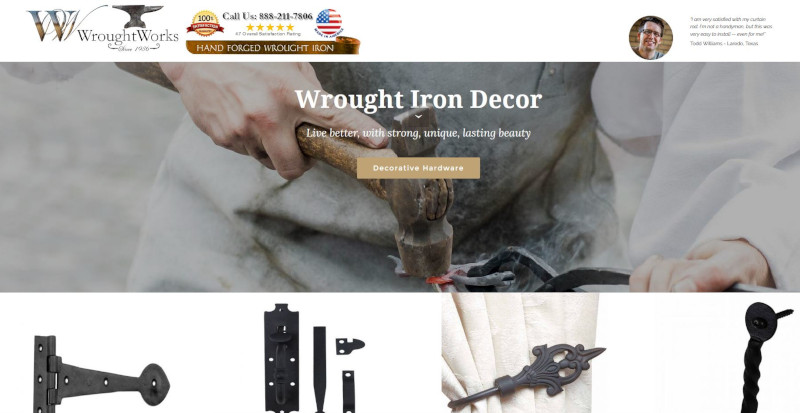 eCommerce Web Design & Development for Wrought Iron Store